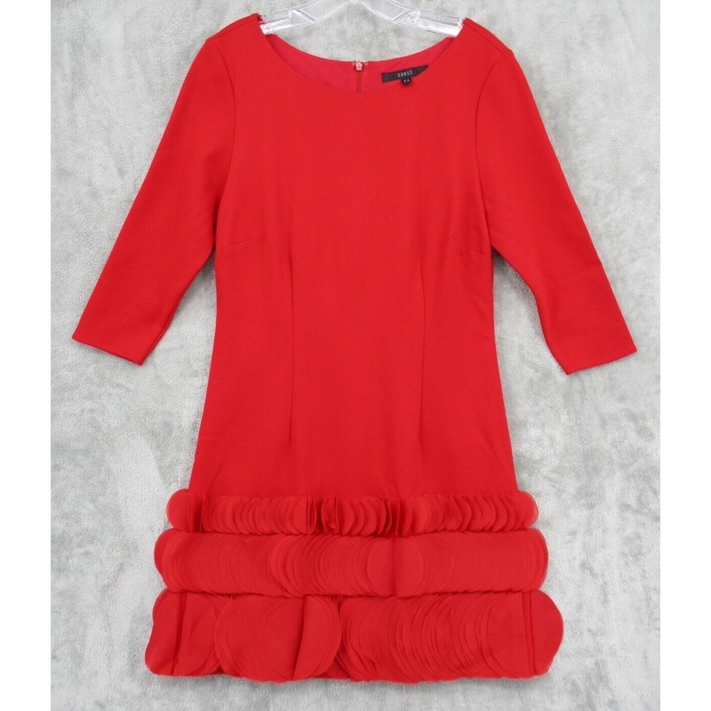 Coast Dress Womens 10 Retro Mini Pointe Knit Art to Wear Evening Event Zip New